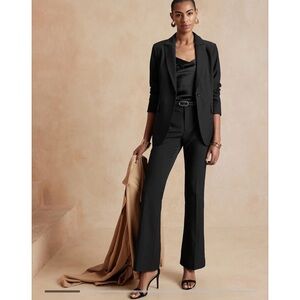 Banana Republic Factory High-Rise Sculpted Stretch Boot Cut Suit Pants